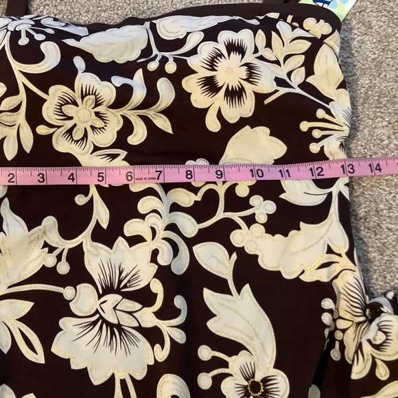 Amica Floral One Piece Swimsuit With Skirt Size 14 NWT - Picture 11 of 11